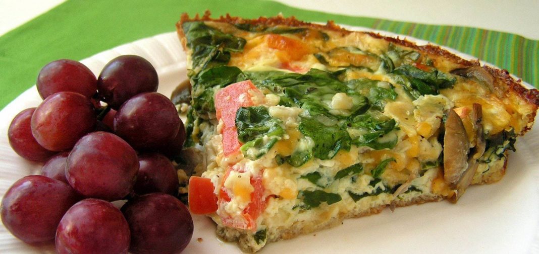 CRUSTLESS SPINACH QUICHE - Butter with a Side of Bread