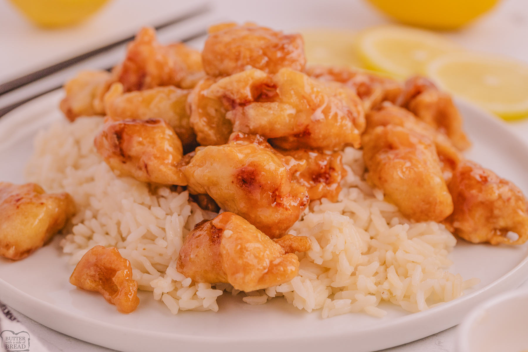 plateful of Lemon Chicken