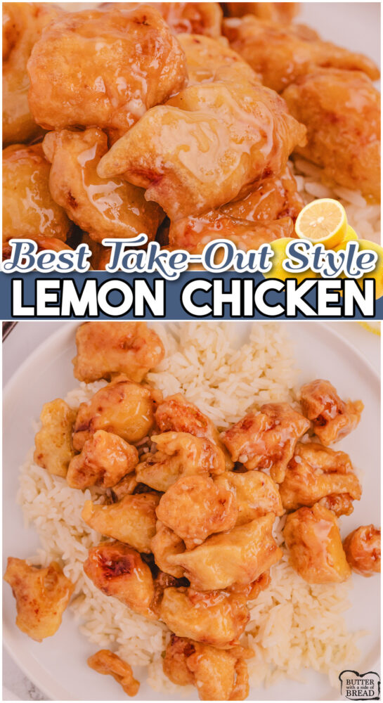 The Best Lemon Chicken features lightly battered chicken, fried until golden and crispy, then tossed in a bright homemade lemon sauce with fresh zest, juice, garlic, and chicken broth. Serve over rice for an easy, takeout-style favorite made right at home!