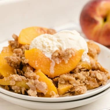 How to make Peach Crumble recipe