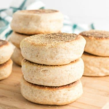 Homemade English Muffins are so simple to make that you’ll never want to buy store-bought again. Fluffy English muffin recipe full of nooks and crannies! You’ll love everything from the smell to the textures and flavors.