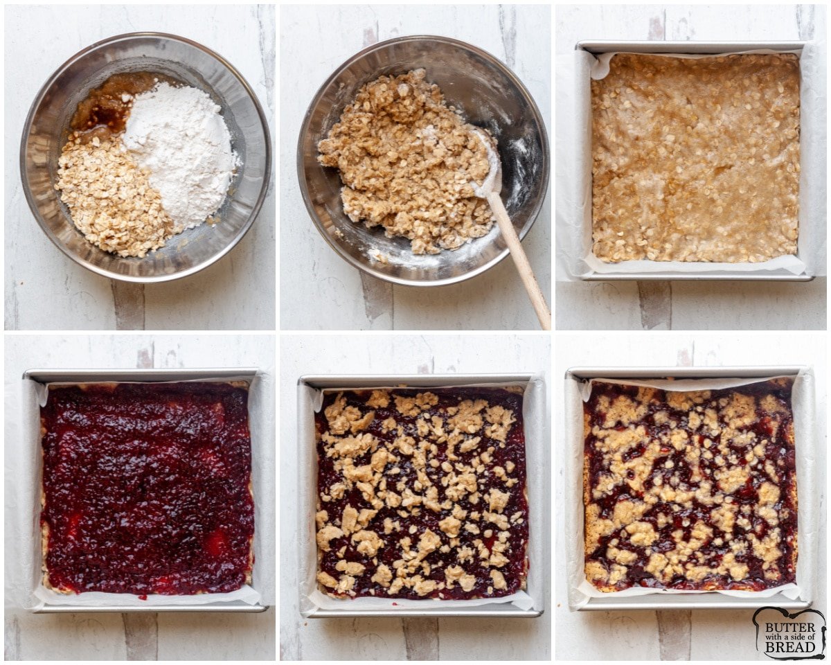 how to make raspberry oatmeal bars