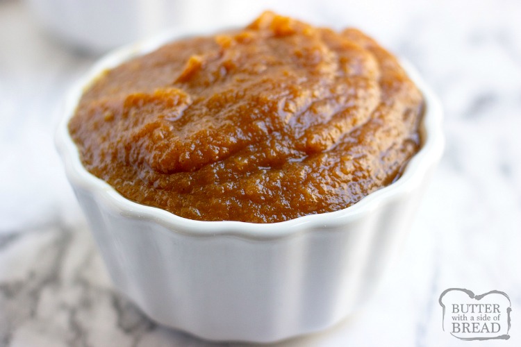 Crockpot Pumpkin Apple Butter recipe made with fresh apples, pumpkin puree and a blend of heavenly fall spices. Cooked slow to allow for a buttery smooth consistency and an incredible flavor! 