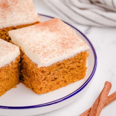 pumpkin bars with cream cheese icing