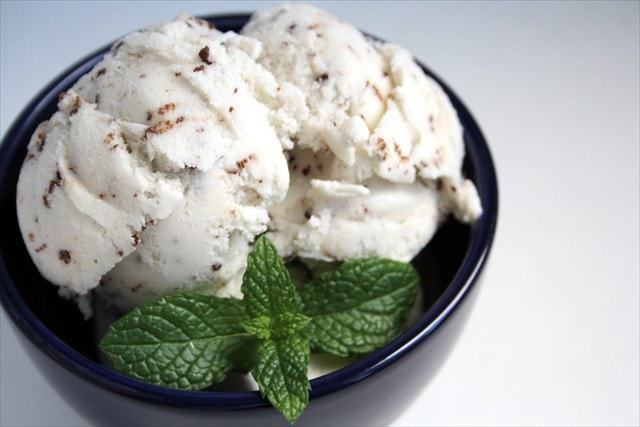 Dairy-Free Mint Chocolate Chip Ice Cream Butter with a side of Bread