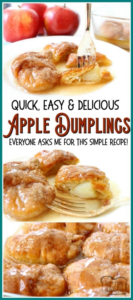 Easy Apple Dumplings Recipe Butter With A Side Of Bread