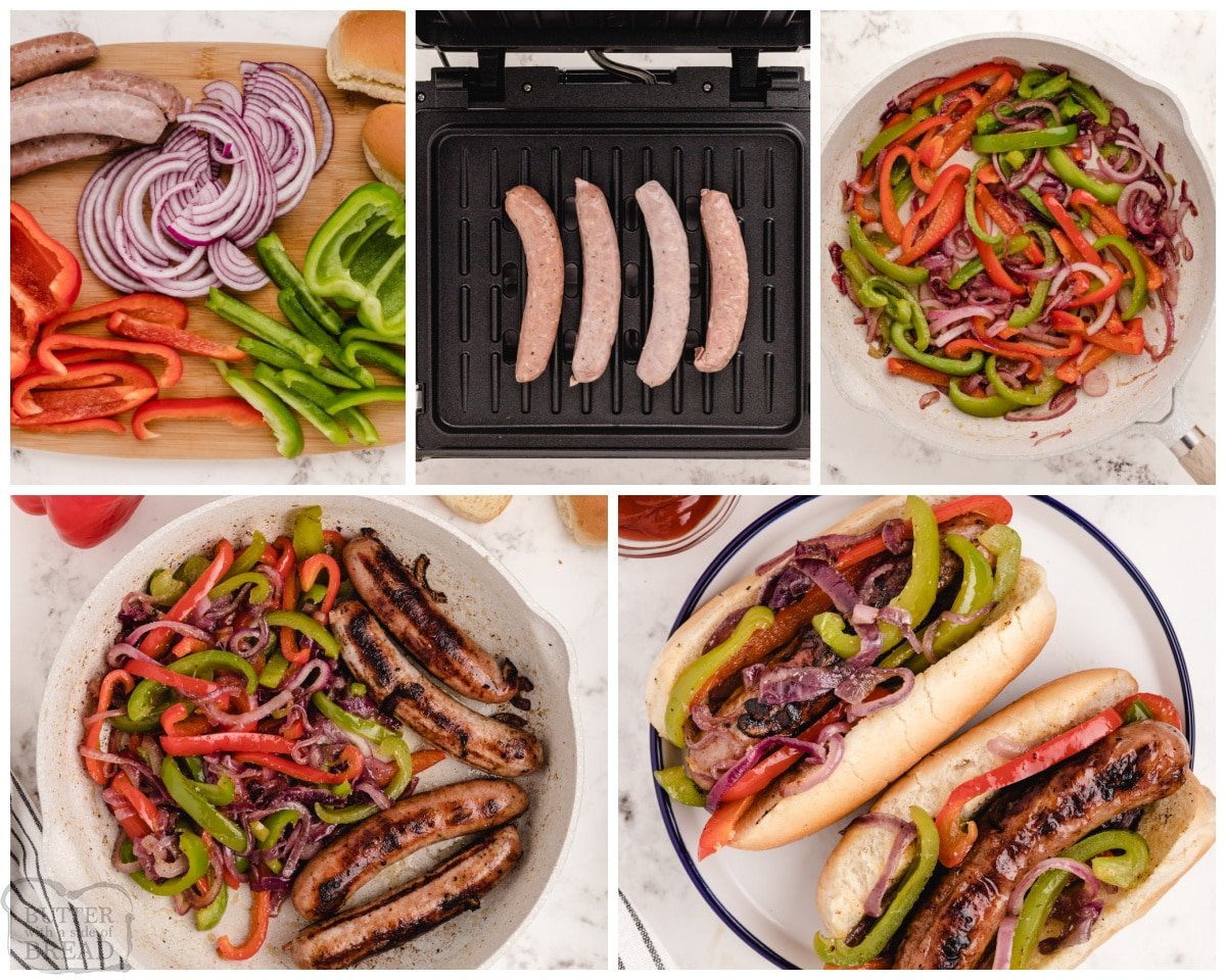 how to make Grilled Italian Sausages and peppers