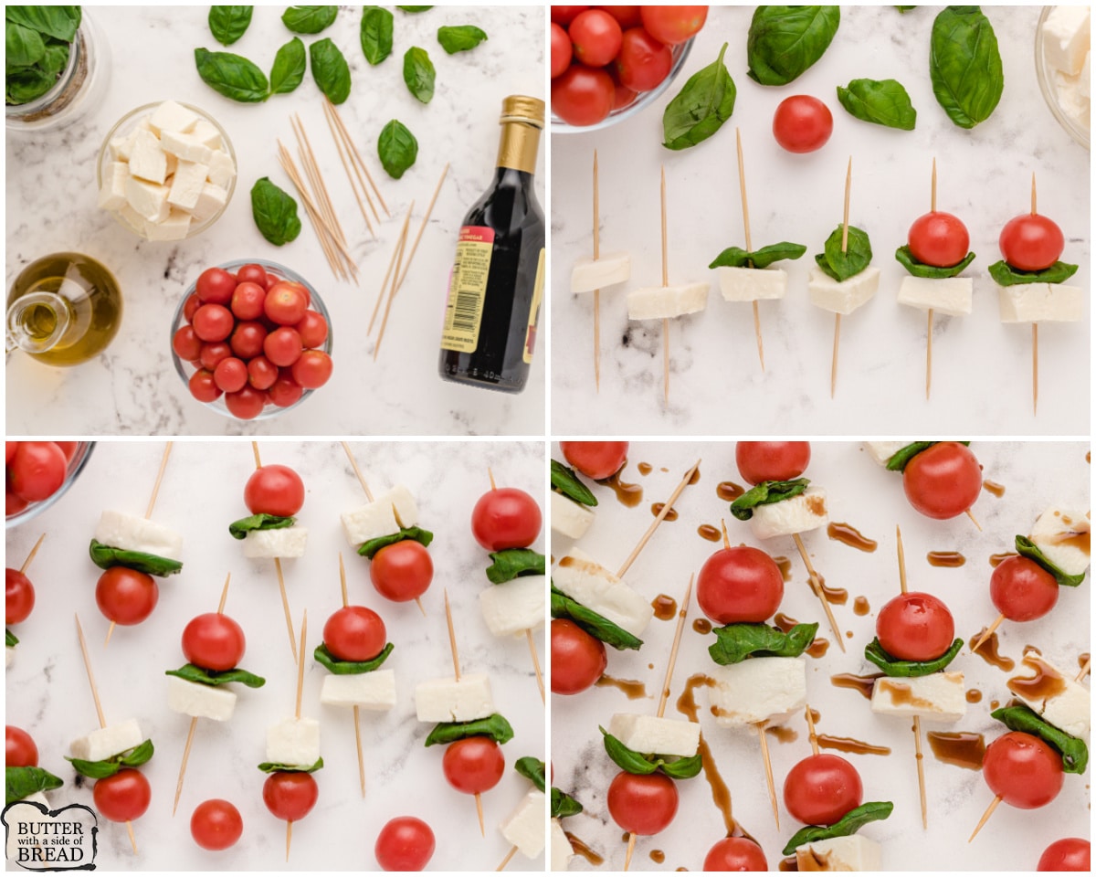 how to make caprese pops appetizers