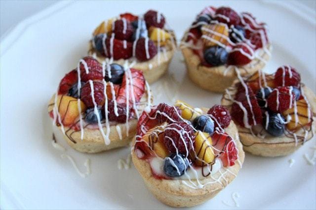 Mini Fresh Fruit Tarts www.ButterwithaSideofBread.com