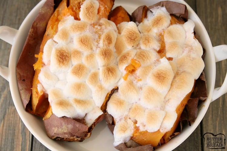 Baked Sweet Potato using the easiest method ever! Super simple, tried and true way that shows just how easy it is to bake a sweet potato.