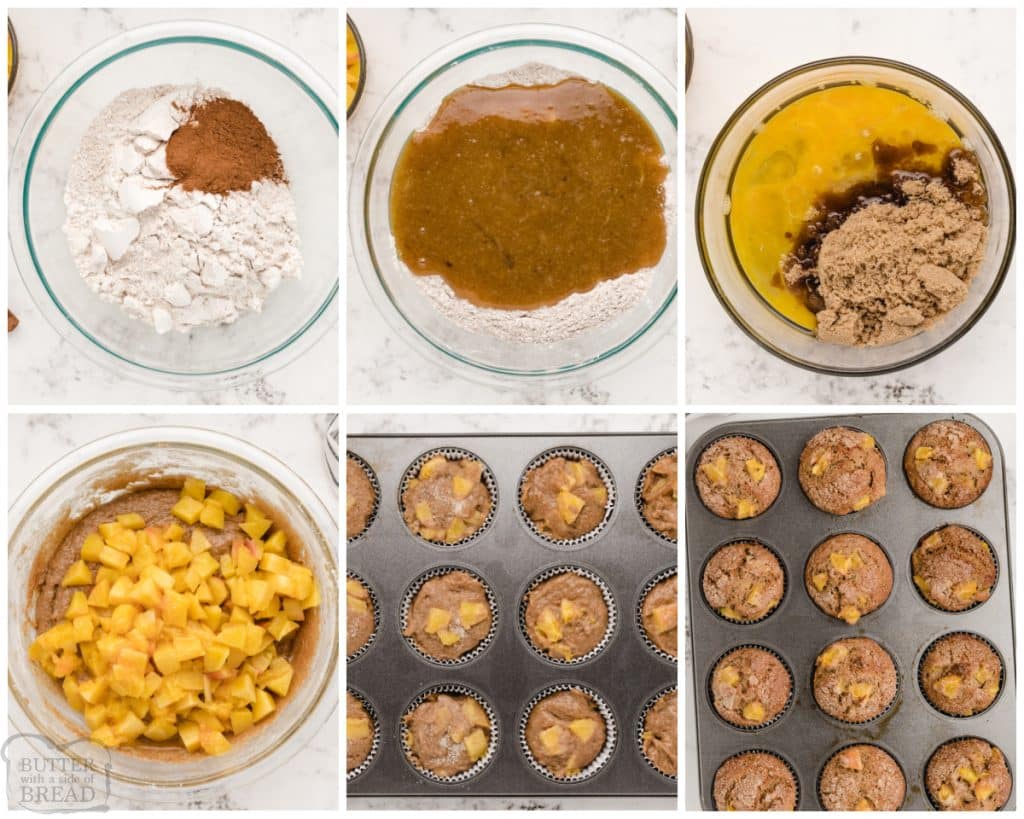 how to make peach muffins