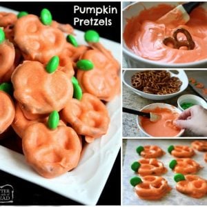 Pumpkin Pretzels made with just a few ingredients & are perfectly festive for Halloween! Tips for melting chocolate and the BEST tool to use.