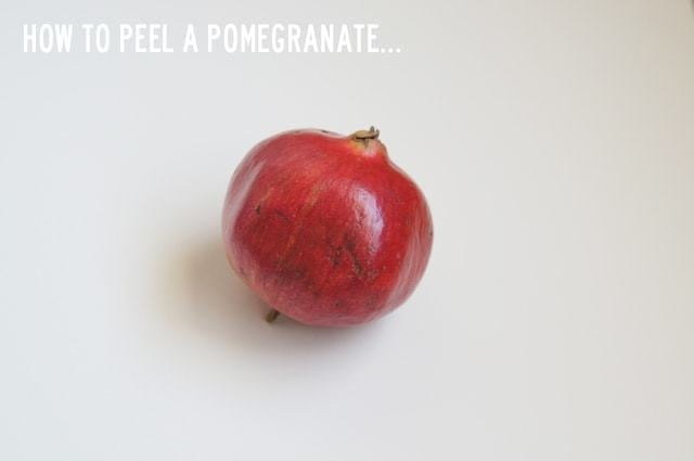 how to peel a pomegranate, butter with a side of bread