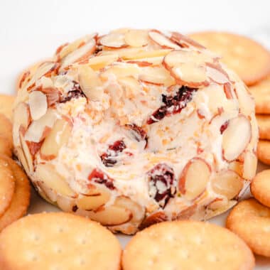 making a cranberry almond cheese ball