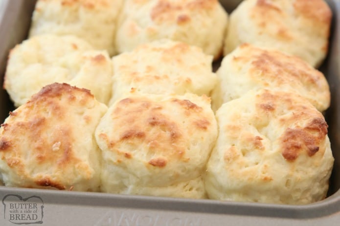 Easy Sour Cream Biscuit Recipe made from scratch in minutes with common ingredients. Perfect soft, flaky texture with fantastic butter flavor. This will be your new favorite biscuit recipe!