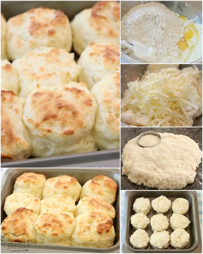 Easy Sour Cream Biscuit Recipe made from scratch in minutes with common ingredients. Perfect soft, flaky texture with fantastic butter flavor. This will be your new favorite biscuit recipe!