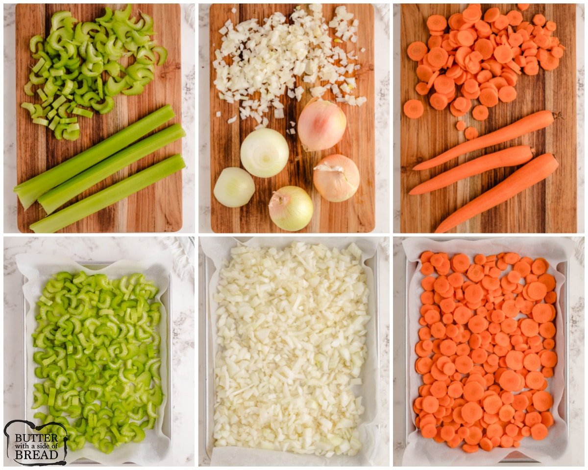 Make Your Own Frozen Mirepoix Celery Carrots Onion Butter With A Side Of Bread