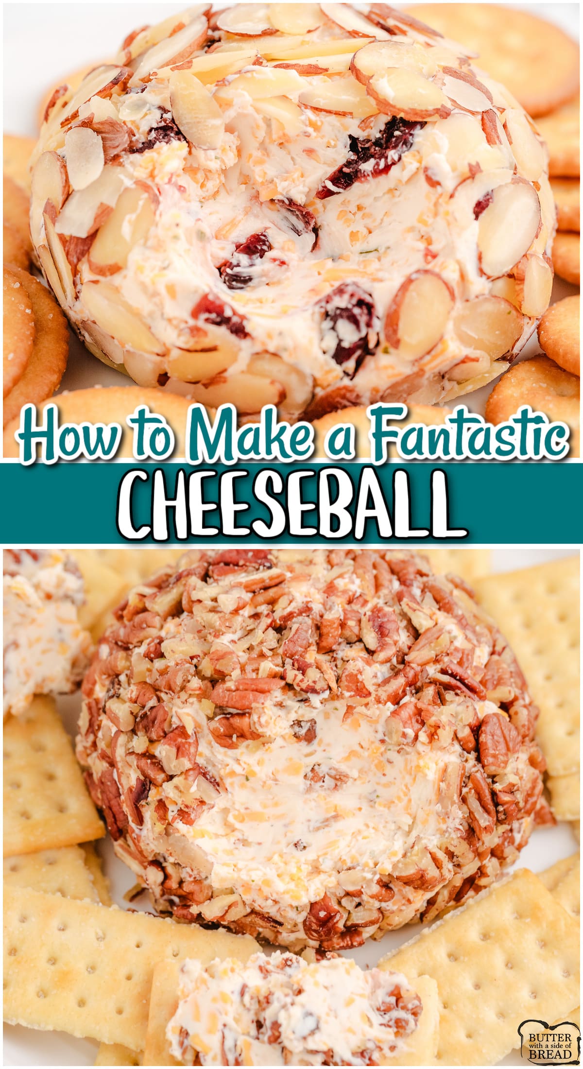 Making a Cheese Ball is a simple process that starts with cream cheese and combines with a variety of mix ins: cheddar cheese, bacon, pecans, Ranch seasoning, or anything else you'd like! Make your own cheese ball exactly how you want it!