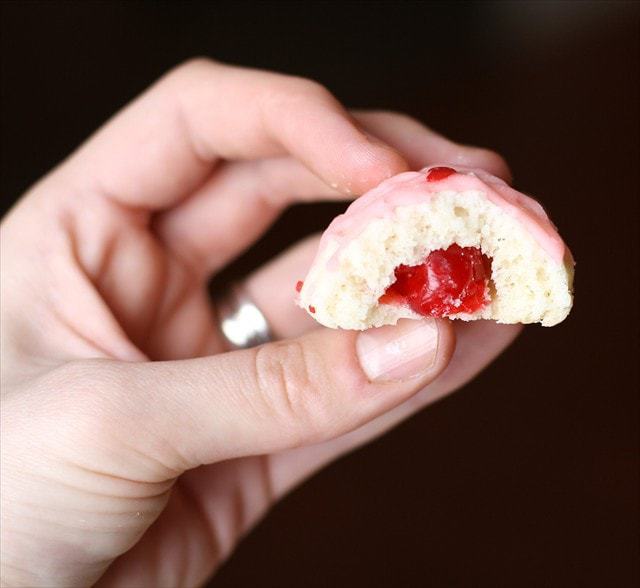 Hidden Cherry Shortbread Cookies. Butter with a Side of Bread