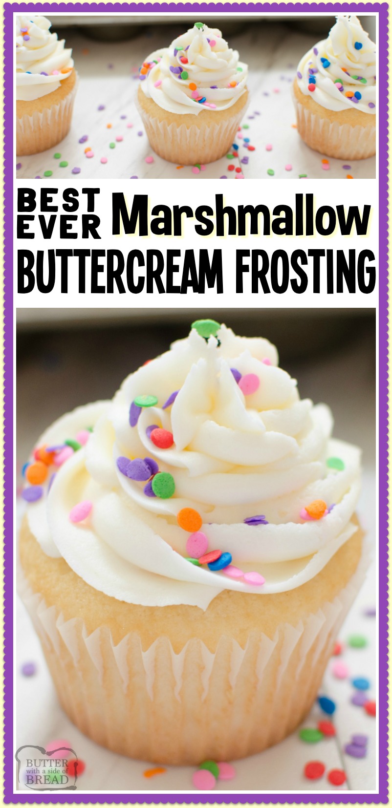 Best Ever Marshmallow Buttercream Frosting is the most delicious homemade buttercream frosting recipe you'll ever taste! Made in minutes with just 5 ingredients; everyone adores this marshmallow buttercream recipe.
