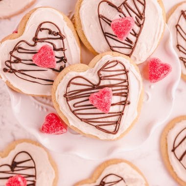 Chocolate Heart Valentines Cookies