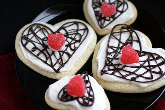 Valentines Chocolate Lattice Sugar Cookies: Butter with a Side of Bread