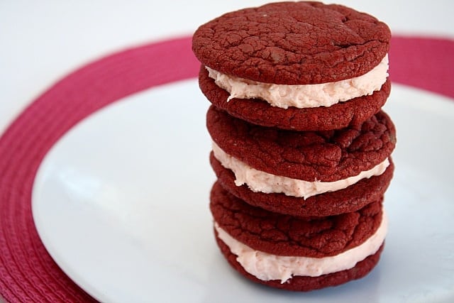 Butter With A Side of Bread: Red Velvet Whoopie Pies with Cherry Filling
