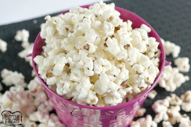 Better Than Caramel Popcorn is gooey, deliciously sweet and so easy to make! The coating in this caramel popcorn is made with butter, sugar and whipping cream - that's it!