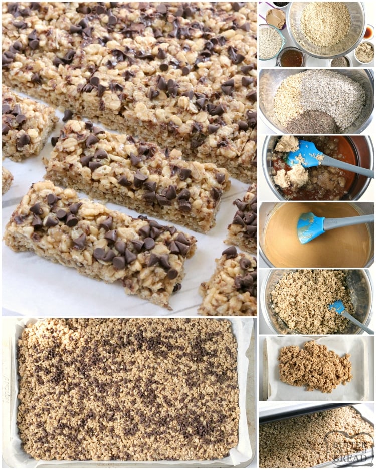 Step by step instructions on how to make homemade granola bars