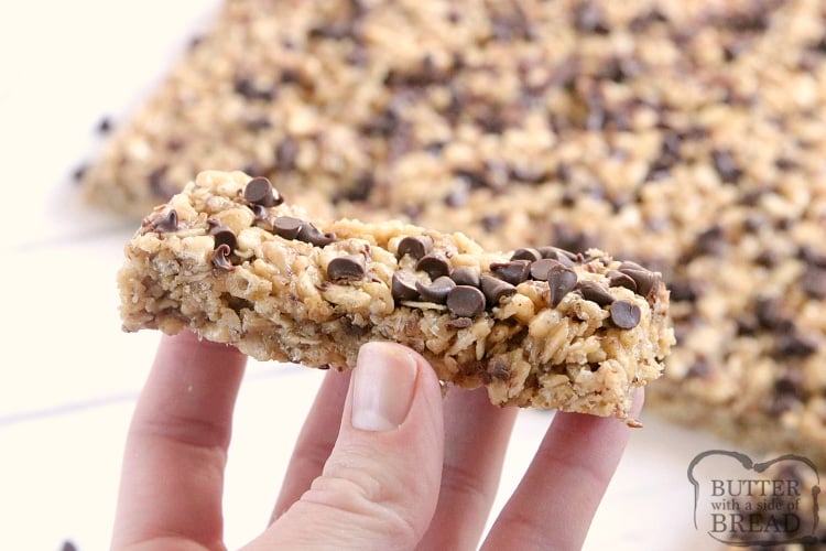 Granola bar recipe with chocolate chips