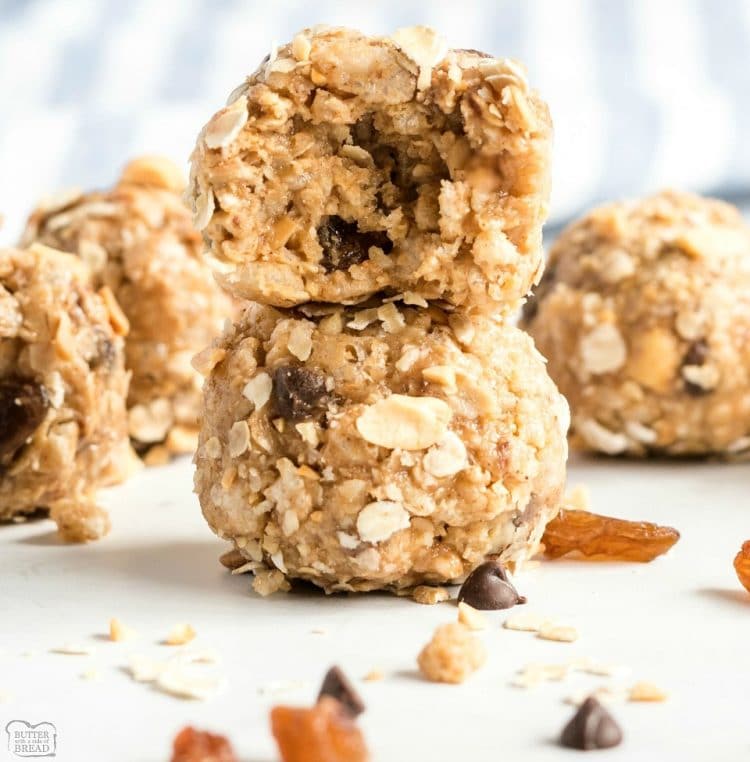 PEANUT BUTTER OATMEAL BALLS - Butter with a Side of Bread