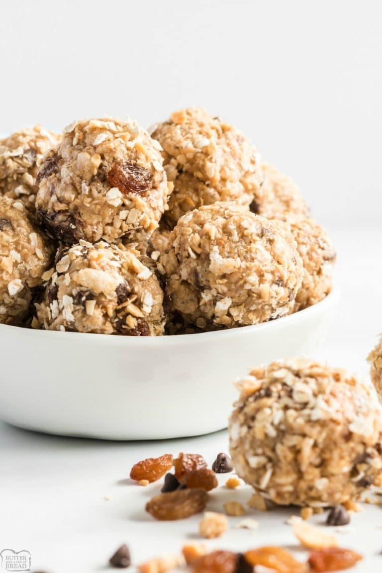 PEANUT BUTTER OATMEAL BALLS - Butter with a Side of Bread