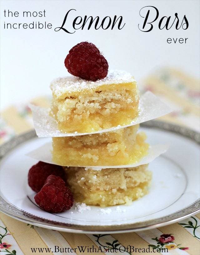 Lemon Bars: Butter with a Side of Bread