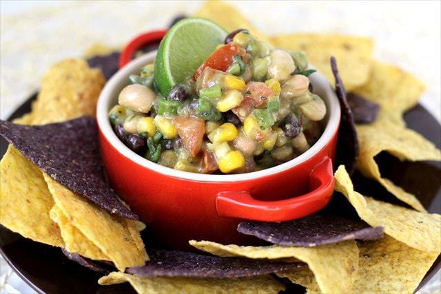 Texas Caviar combines delicious fresh vegetables with an amazing Italian dressing...plus you get the added crunch of tortilla chips in the mix!
