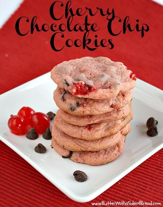Cherry Chocolate Chip Cookies are soft, chewy and bursting with cherry flavor - it's the perfect twist on the classic chocolate chip cookie!