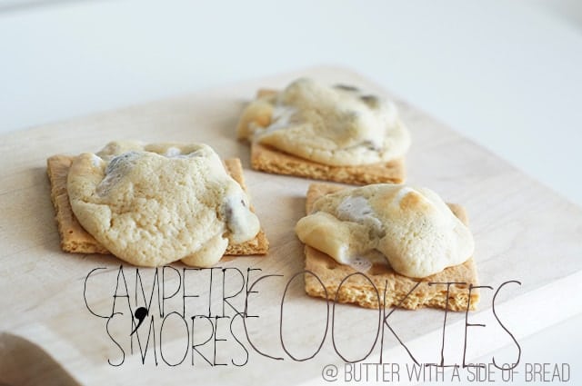 Campfire S'mores Cookies are so rich and delicious you are sure to love them! These campfire cookies are filled with chocolate chips and marshmallows, laid on a bed of graham crackers.