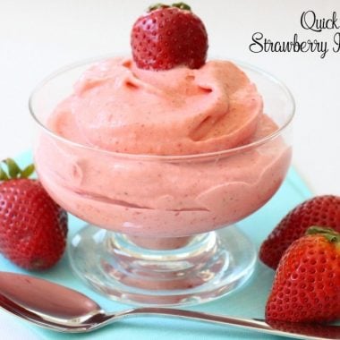 Quick & Easy Strawberry Ice Cream - Butter With A Side of Bread