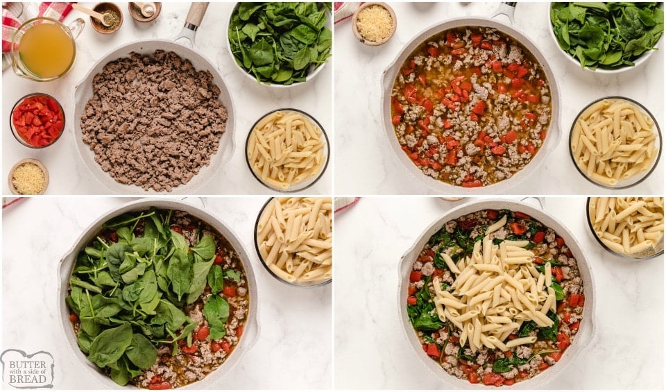 how to make Light Spinach, Sausage & Pepper Pasta