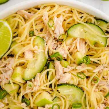 Asian chicken noodle salad