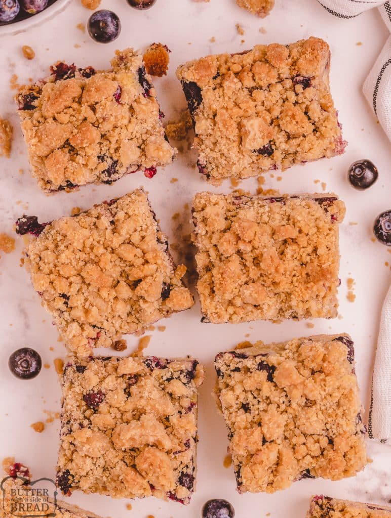 baked blueberry crumb bars