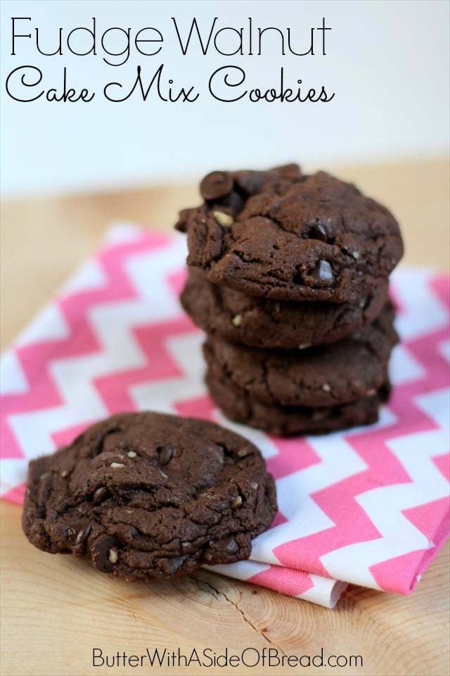 FUDGE WALNUT CAKE MIX COOKIES: Butter with a Side of Bread