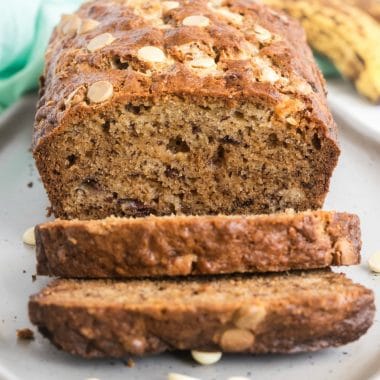 White Chocolate Chip Banana Bread recipe
