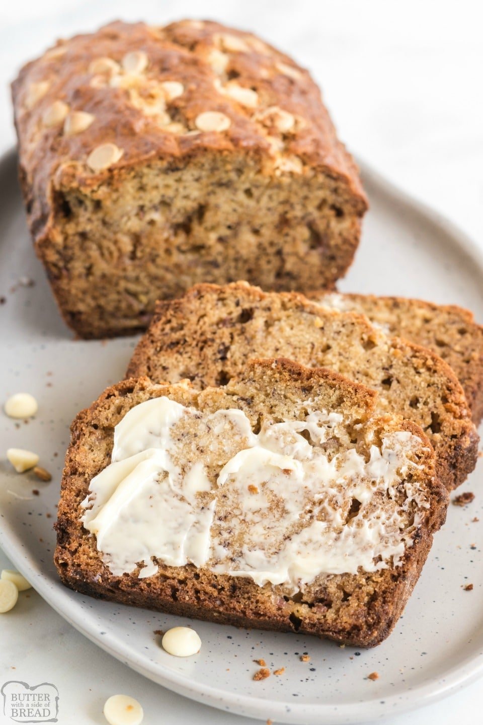 White Chocolate Banana Bread Butter With A Side Of Bread