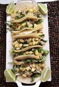 CHICKEN PINEAPPLE TACOS: Butter with a Side of Bread