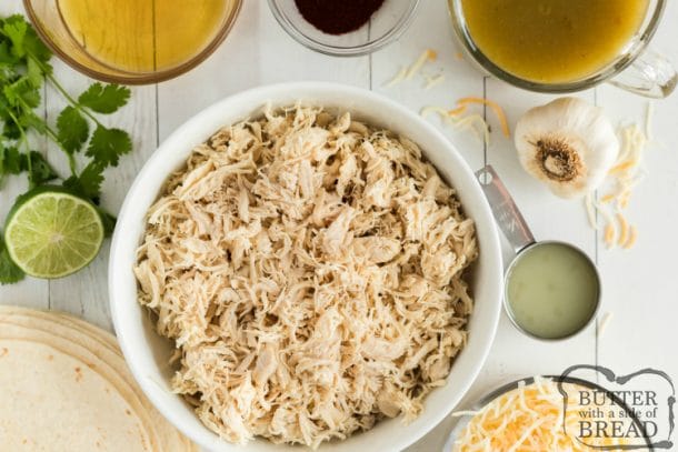 HONEY LIME CHICKEN ENCHILADAS - Butter with a Side of Bread