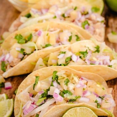 chicken tacos with pineapple salsa