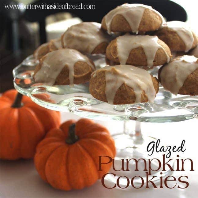 glazed pumpkin cookies:butter with a side of bread