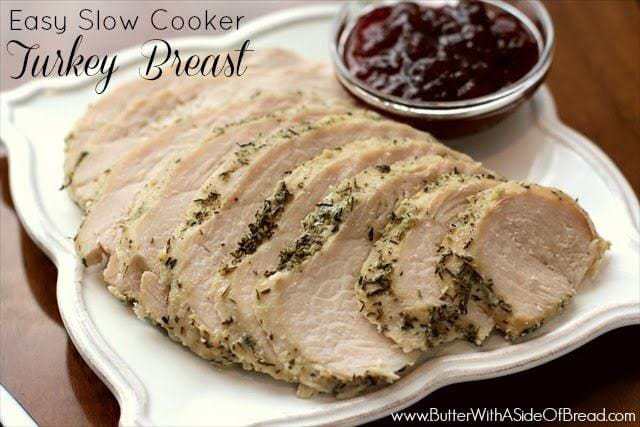 Easy Slow Cooker Turkey Breast is the best way to prepare a turkey for the holidays - it's simple, delicious, and the perfect size!