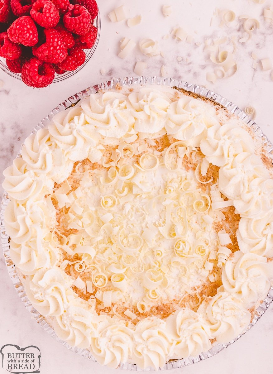 white chocolate cheesecake pie