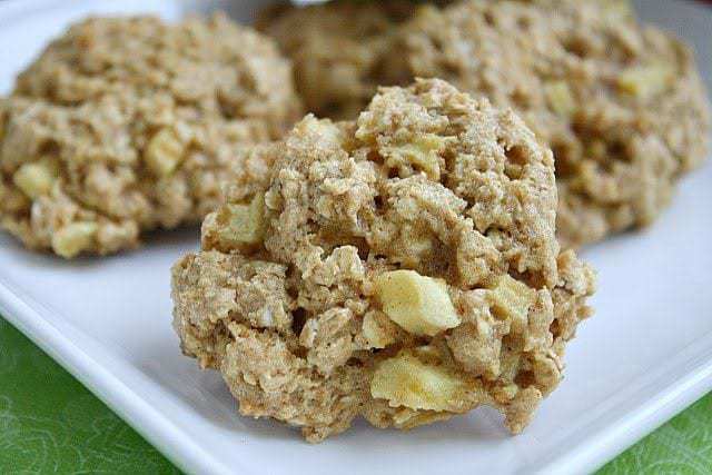 Apple Cinnamon Oatmeal Cookies are the perfect fall cookie! It is like a delicious bite of pie in cookie form plus they are much quicker and easier to make!
